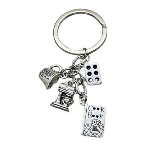 Baking Lover Keychain Muffin Pan Cupcake Charms