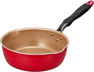 Evercook Multi-Pan, 9.4 inches (24 cm), Compatible with All Heat Sources (Induction Compatible, Red, Doshisha