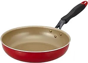 Evercook Frying Pan, 10.2 inches (26 cm), Compatible with All Heat Sources (Induction Compatible, Non-Stick Frying Pan, Red, Doshisha