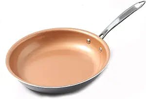 WPYYI Pan Non-stick Skillet Copper Red Pan Ceramic Skillet Frying Pan Multifunctional Pot Saucepan