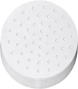 SOLUSTRE 200pcs Oven Air Basket Press Inch Round Toaster Parchment Steamer Paper Baskets Pad Fry Supply Bamboo for Baking Stick Fryer Circles Tortilla Papers Non-Stick Mats Home