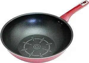 Taniguchi Metal Ledure II Frying Pan for Gas Stoves, 11.0 inches (28 cm), Red