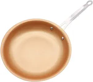 Non Stick Skillet Copper Red Pan Ceramic Induction Skillet Frying Pan Sauce