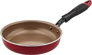 Evercook Frying Pan, 7.9 inches (20 cm), Compatible with All Heat Sources (Induction Compatible, Red, Doshisha