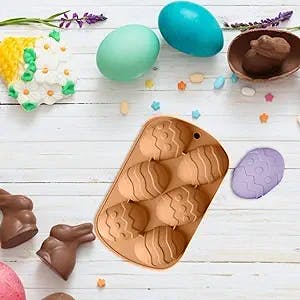 Easter Heat- Baking Utensils DIY Baking 6-Hole Silicone Cake Chocolate Melting Pot Silicone (Coffee, One Size)