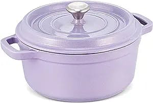 Dutch Oven Pot with Lid, Enameled Cast Iron Coated Dutch Oven 4 QT Deep Round Oven, Non-Stick Pan with Dual Handle for Braising Broiling Bread Baking Frying, for Open Fire Stovetop Camping
