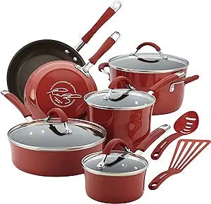 Cook up a storm with the Rachael Ray Cucina Nonstick Cookware Pots and Pans