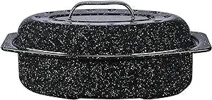 The Perfect Roasting Pan for a Savvy Cook: Granite Ware Speckled Black Oval